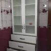 Mobilier baie din MDF infoliat Alb Soft touch model Trandafir (1)