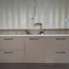 Mobilier baie din MDF infoliat Bej Soft touch model Bujor (1)