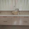 Mobilier baie din MDF infoliat Bej Soft touch model Bujor (2)