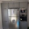 Bucatarie clasica din MDF infoliat Alb ultramat si Denim ultramat model Iris (2)