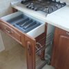 Bucatarie clasica din MDF infoliat Nuc roscat model Mac (6)