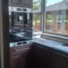 Bucatarie clasica din MDF infoliat Stejar Ferrara brun model Bujor (4)