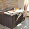 Bucatarie clasica din MDF infoliat Ulm nobil si Uni bej model Anemona (1)
