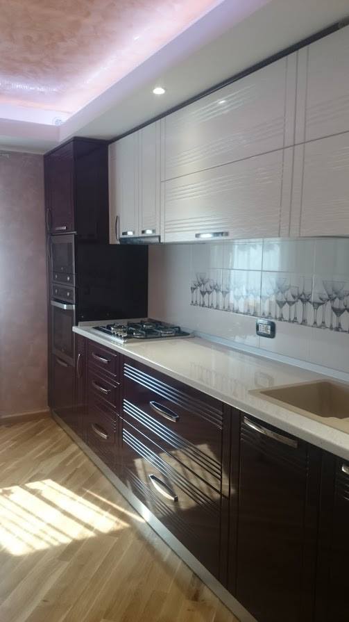 Bucatarie clasica din MDF vopsit cu frezare Nett 101 si Nett 36 model Orhideea (3)