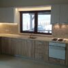 Bucatarie moderna din MDF infoliat Frasin Natur si Larice alb model Lotus (3)