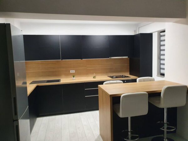 Bucatarie moderna din MDF placa Negru Soft touch model Magnolia (1)