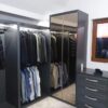 Dormitor modern din MDF infoliat Negru structo model Liliac (6)