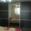 Dormitor modern din MDF lucios alb si MDF Soft touch negru model Lalea (1)