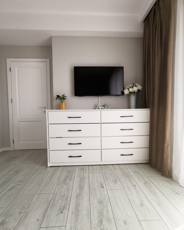 Dormitor modern din PAL Alb neted model Lavanda (1)
