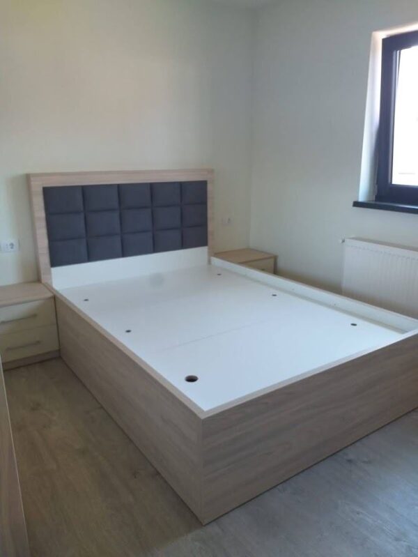 Dormitor modern din PAL Mink si Ulm model Narcisa (1)