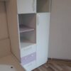 Dormitor tineret din PAL Lila si Alb neted model Lalea (1)