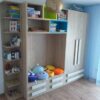 Dormitor tineret din PAL White Craft Oak model Crizantema (2)