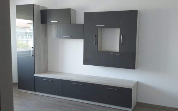 Living modern din MDF Lucios Cool Grey model Lotus