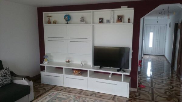 Living modern din PAL Alb perlat model Hortensia